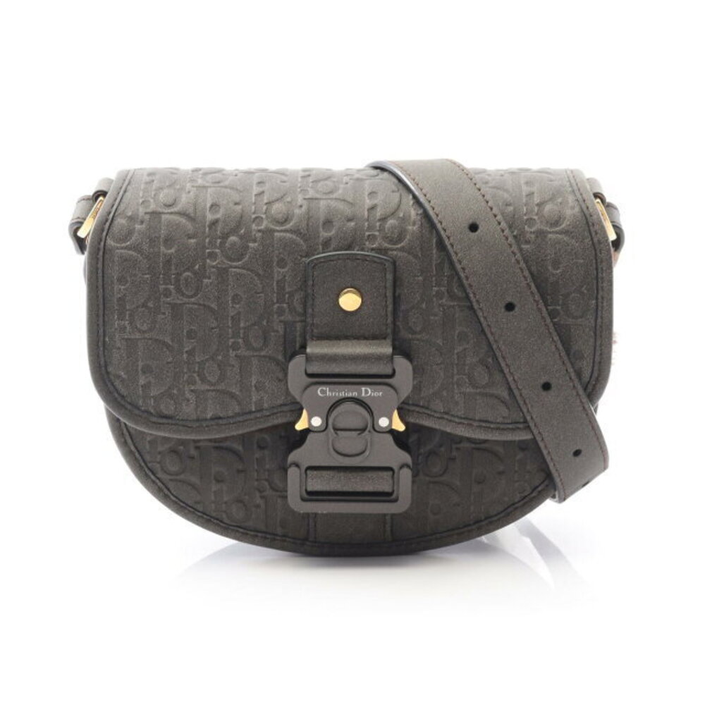 Dior GALLOP Shoulder Bag Brown Leather